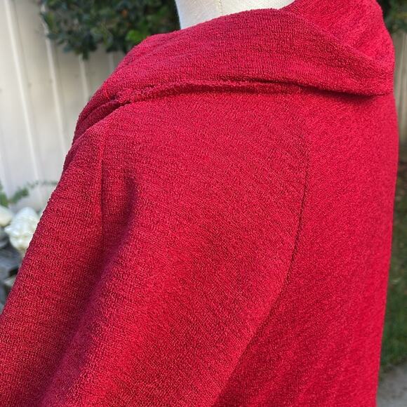 AGB Byer California Red Cowl Neck Top Blouse Womens Size Medium - Picture 6 of 9